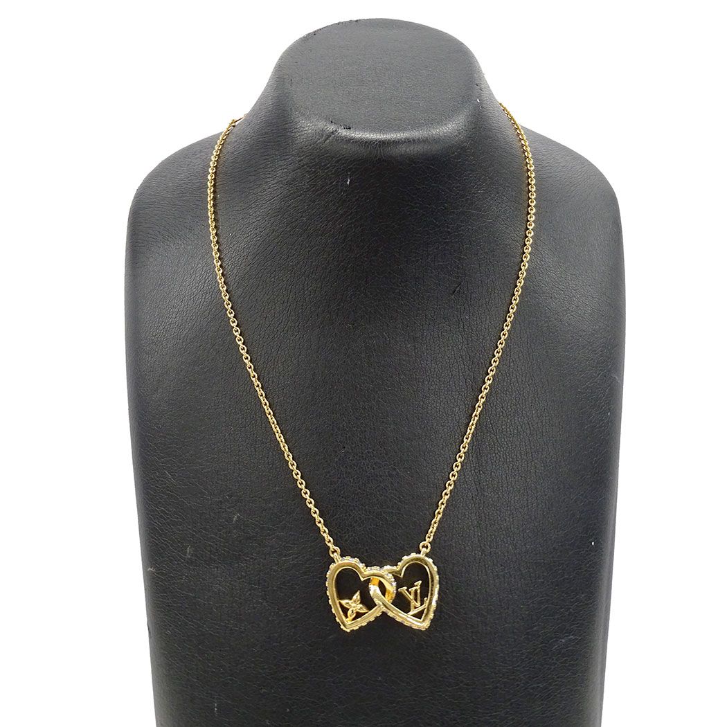 Louis Vuitton Necklace Rhinestone My LV Love Gold Logo — view 5