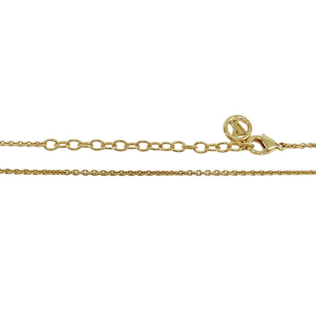 Louis Vuitton Necklace Rhinestone My LV Love Gold Logo — view 4
