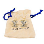 Louis Vuitton Earrings Rhinestone Metal LV Iconic Strass Silver Large Logo — view 6