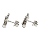 Louis Vuitton Earrings Rhinestone Metal LV Iconic Strass Silver Large Logo — view 2