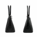 Chanel Quilted Reissue Tote Black Silver Caviar Leather Handbag CC Logo — view 3