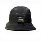 Gucci Gold Plate GG Canvas Bucket — view 3