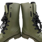 Dior Rain Boots Lace Up 35 Rubber Logo Green Black — view 8
