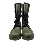 Dior Rain Boots Lace Up 35 Rubber Logo Green Black — view 3