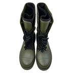 Dior Rain Boots Lace Up 35 Rubber Logo Green Black — view 5