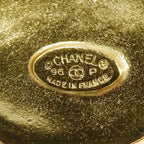 Chanel Brooch Gold Large Clover Logo Vintage — view 5
