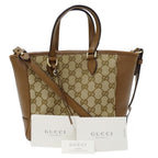 Gucci 2-Way Shoulder Bag GG Canvas Brown Beige Going Out Crossbody Simple — view 8