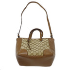 Gucci 2-Way Shoulder Bag GG Canvas Brown Beige Going Out Crossbody Simple — view 5