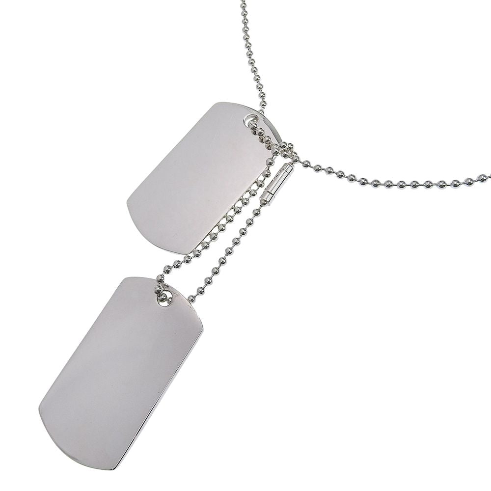 Gucci Dog Tag Ball Chain 925 Sterling Silver Necklace — view 3