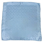 Hermes Pocket Square Grand Scarf Pochette Faconnee Light Blue Silk 100%