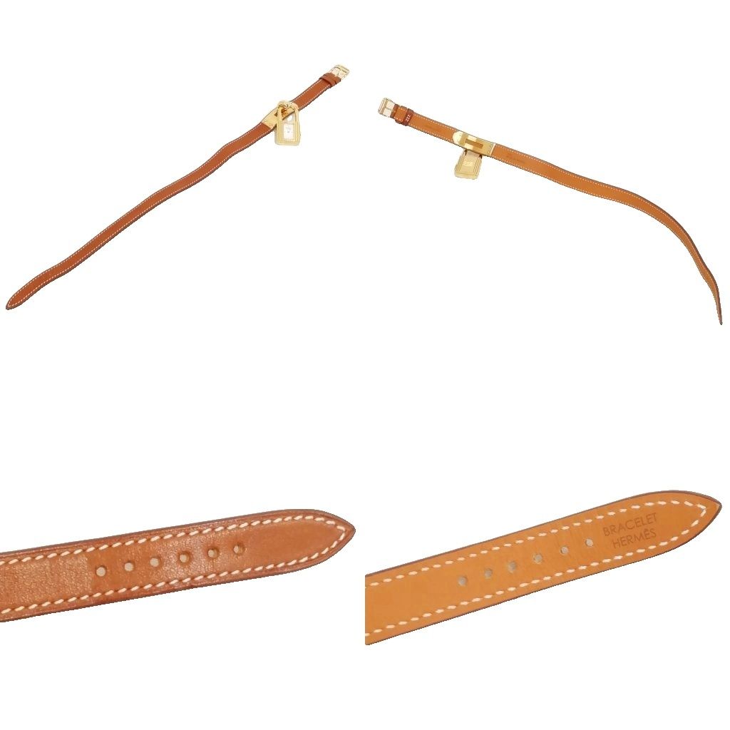 Hermes Kelly Watch Double Tour Gold Brown Leather — view 7