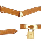 Hermes Kelly Watch Double Tour Gold Brown Leather — view 8