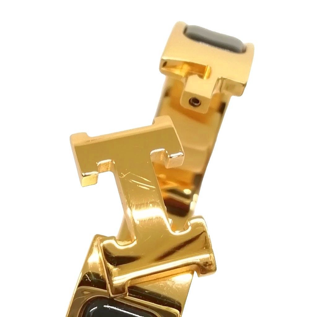 Hermes 01 Click Bracelet Bangle Gold Black — view 3