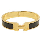 Hermes 01 Click Bracelet Bangle Gold Black