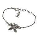 Chanel 25 a Butterfly CC Logo Bracelet Metallic Black