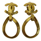 Chanel Earrings Teardrop Motif Gold — view 4