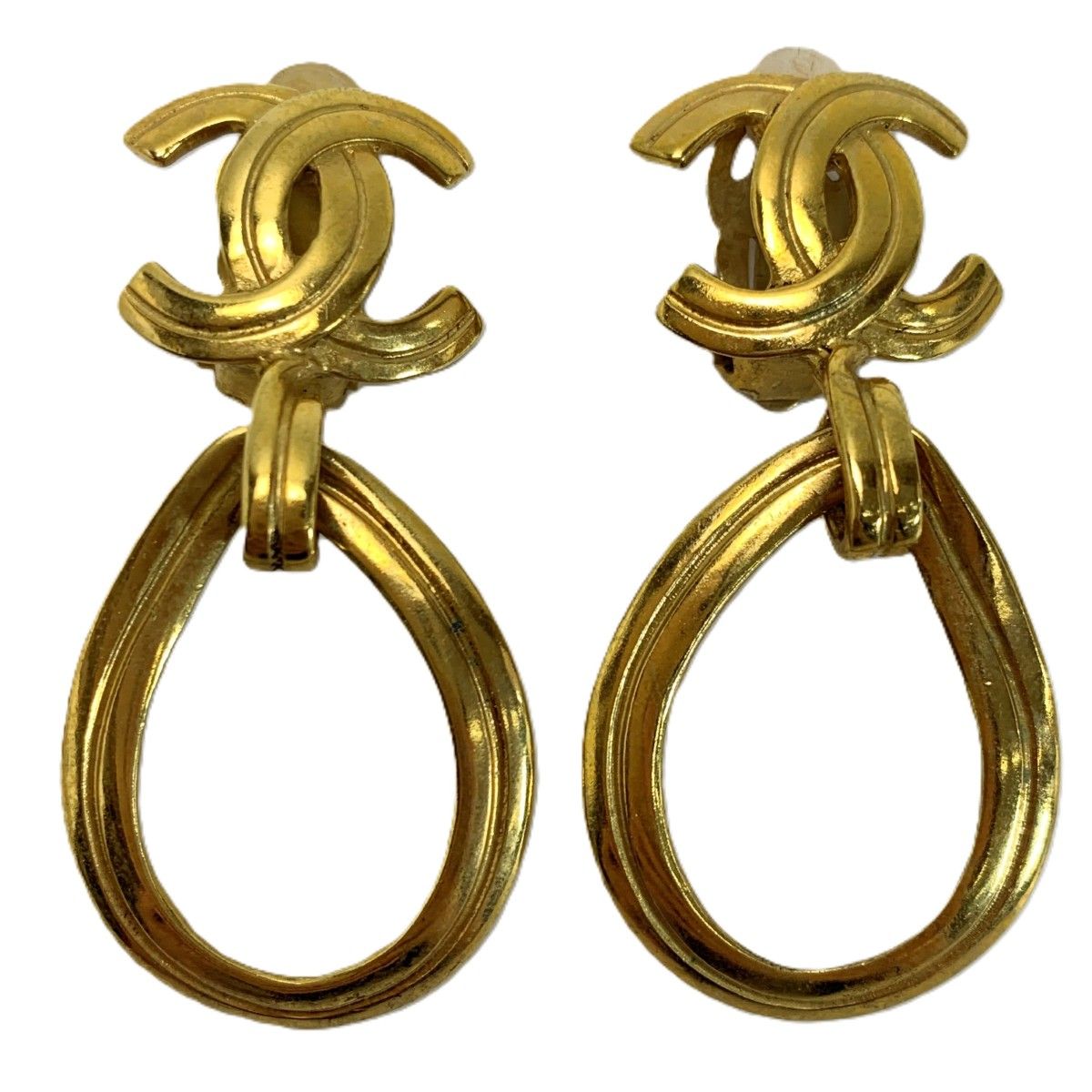 Chanel Earrings Teardrop Motif Gold — view 4