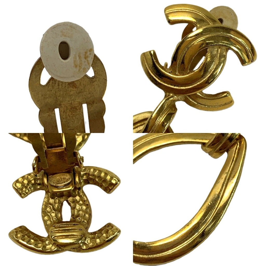Chanel Earrings Teardrop Motif Gold — view 7
