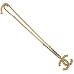 Chanel Floret Motif CC Logo Necklace Gold — view 3