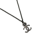 Chanel Necklace CC Logo Silver