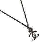 Chanel Necklace CC Logo Silver