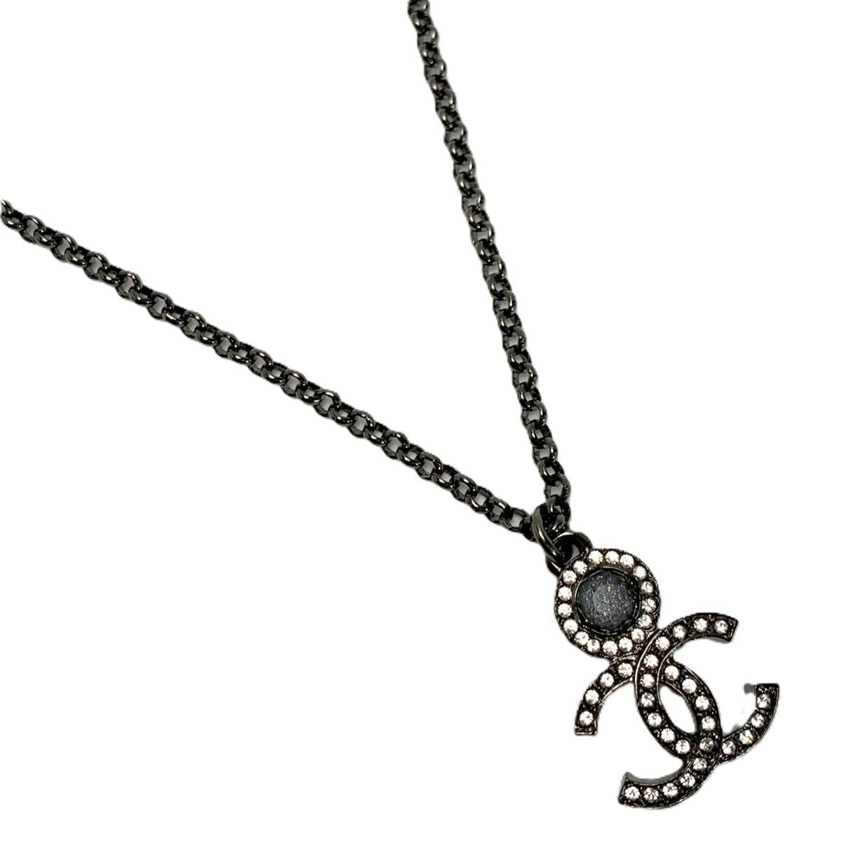 Chanel Necklace CC Logo Silver