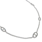 Hermes Farandole Chaine D'ancre Long 80 cm 925 Sterling Silver Necklace
