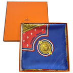 Hermes Scarf Carre 90 Selles a Housse Blue Saddle Cover