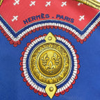 Hermes Scarf Carre 90 Selles a Housse Blue Saddle Cover — view 7