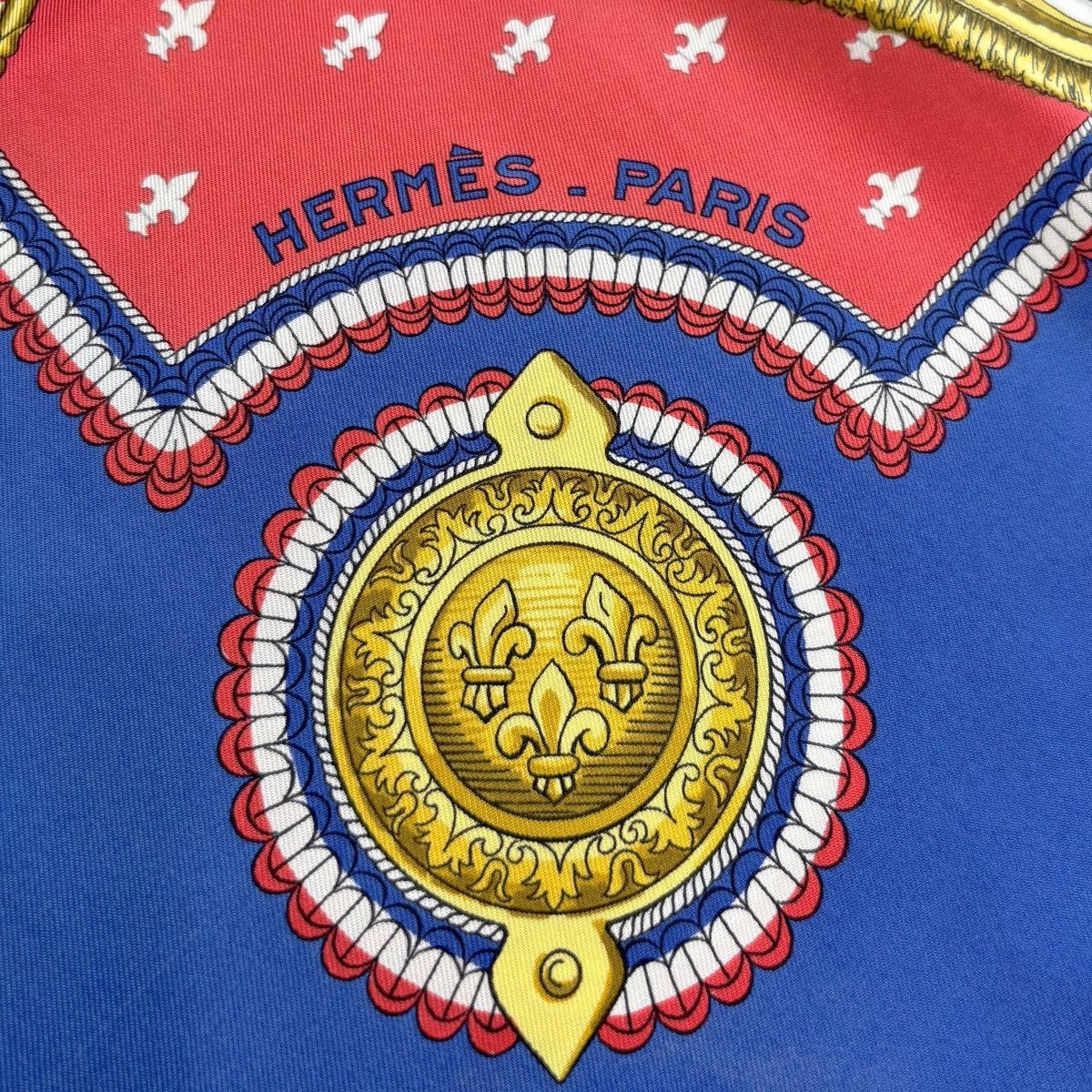 Hermes Scarf Carre 90 Selles a Housse Blue Saddle Cover — view 7