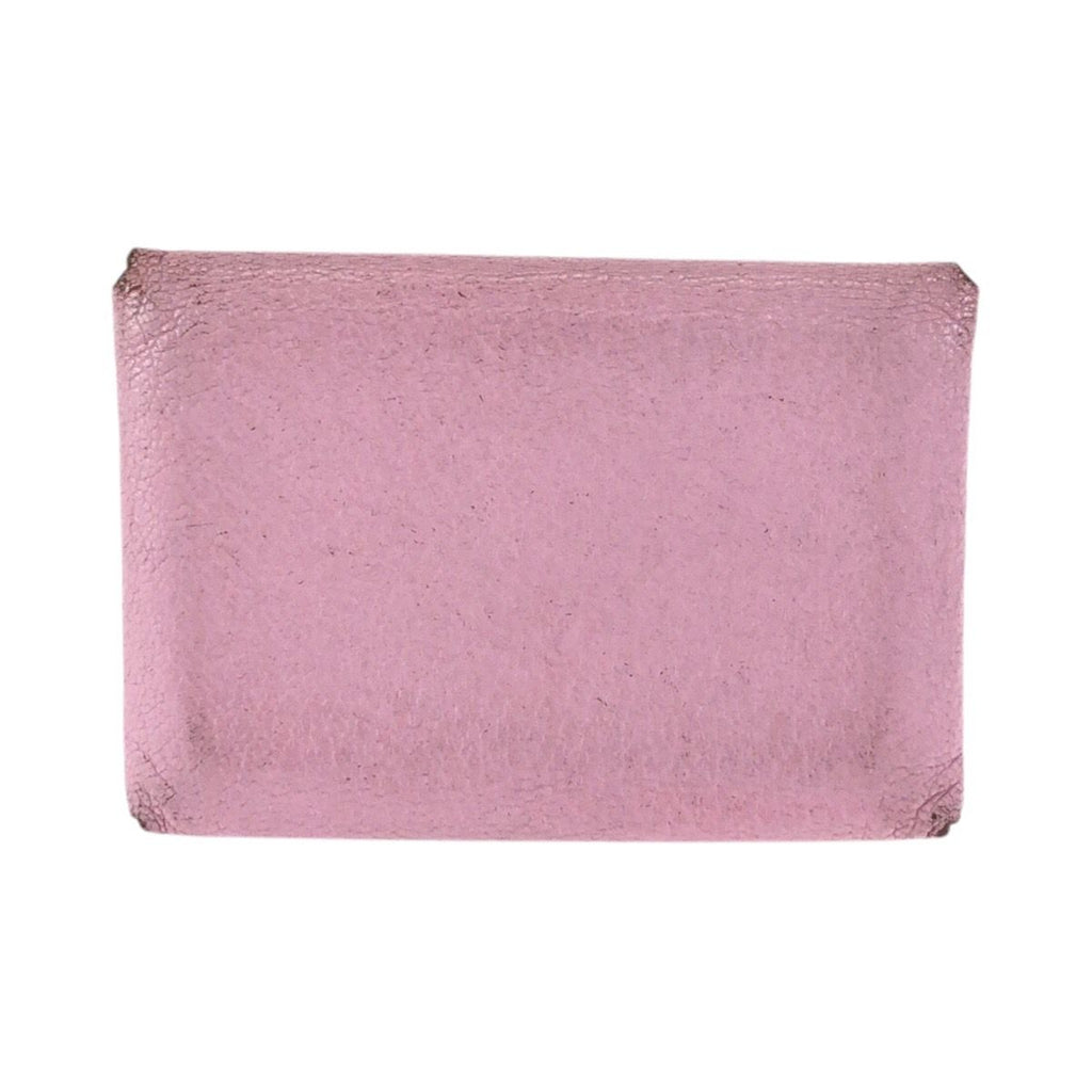 Hermes Calvi Duo Mauve Sylvestre Pink Silver Chevre Coin Case Card — view 2