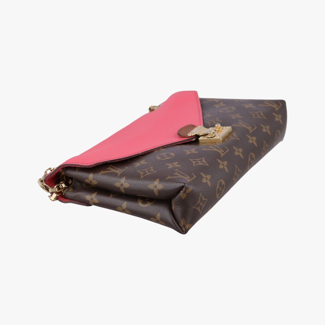 Louis Vuitton Pallas Chain Monogram Brown Poppy Petal Canvas Calf Leather — view 5