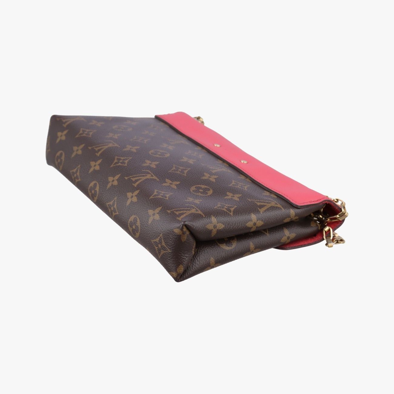 Louis Vuitton Pallas Chain Monogram Brown Poppy Petal Canvas Calf Leather — view 6