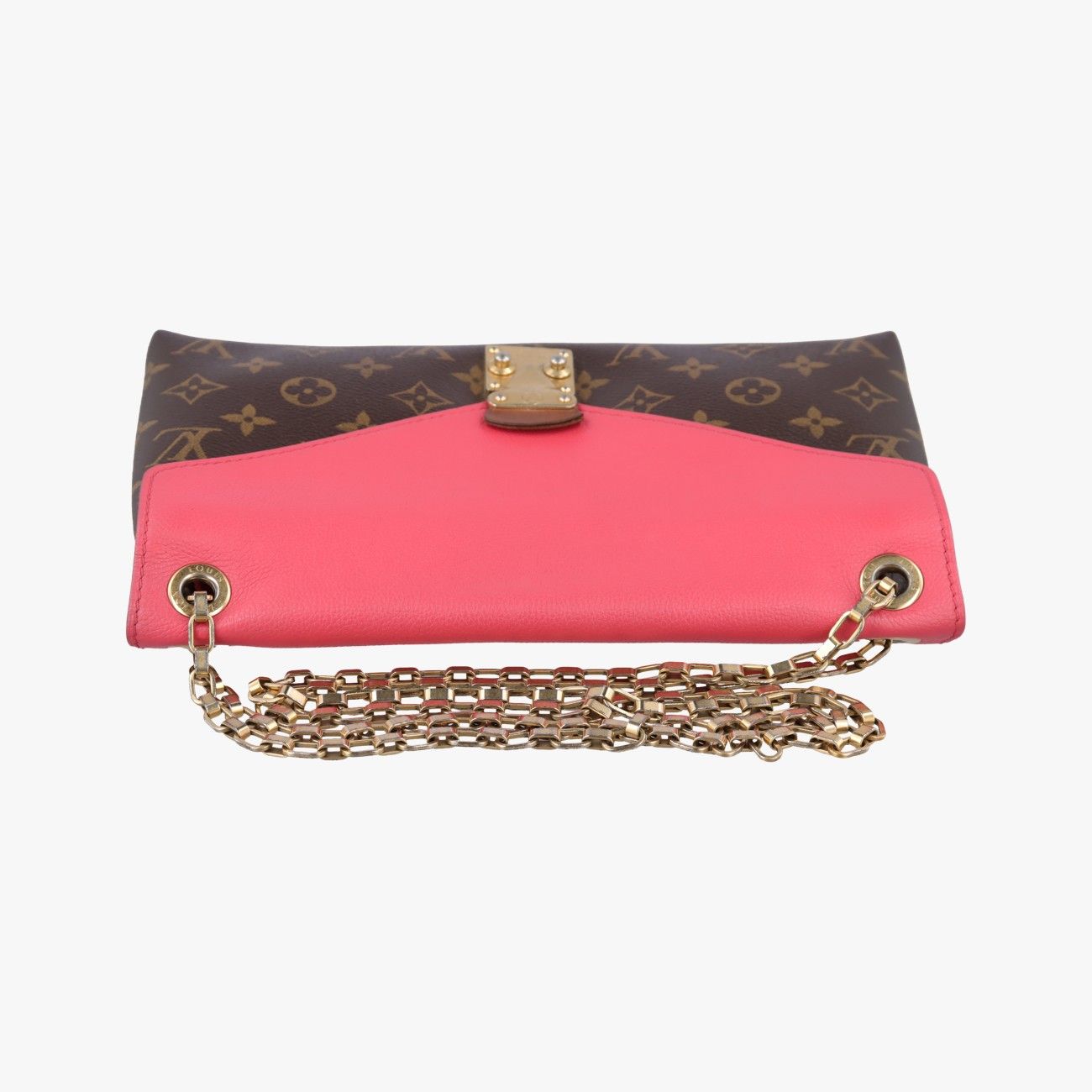 Louis Vuitton Pallas Chain Monogram Brown Poppy Petal Canvas Calf Leather — view 8