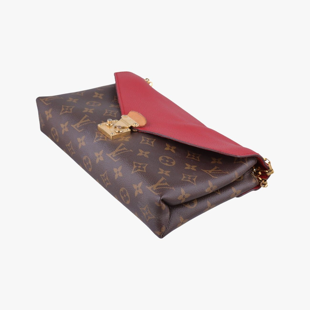 Louis Vuitton Pallas Chain Monogram Brown Cerise Canvas Calf Leather Handbag — view 4
