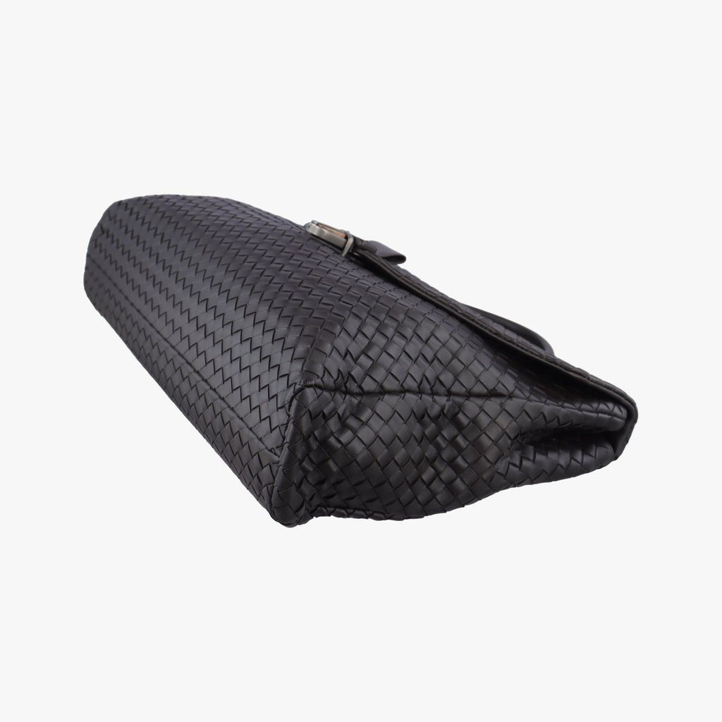 Bottega Veneta Intrecciato Black Lambskin Handbag — view 4