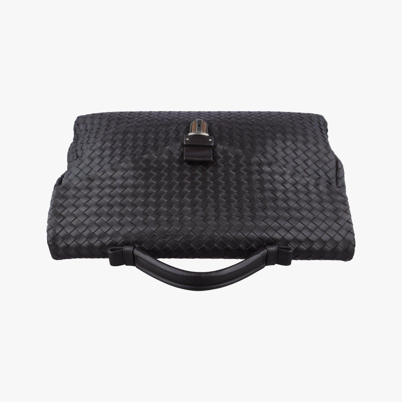 Bottega Veneta Intrecciato Black Lambskin Handbag — view 8
