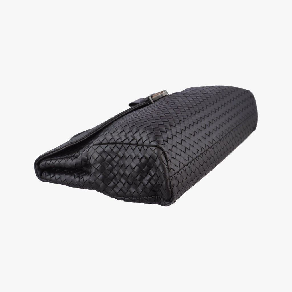 Bottega Veneta Intrecciato Black Lambskin Handbag — view 5