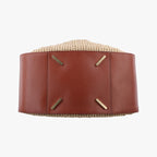 Loewe Hammock Small Brown Beige Leather Raffia Handbag — view 3