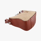 Loewe Hammock Small Brown Beige Leather Raffia Handbag — view 5