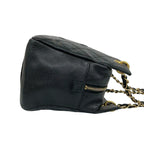 Chanel And Quilted CC Logo Caviar Leather Shoulder Bag Tote Black — view 6