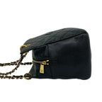 Chanel And Quilted CC Logo Caviar Leather Shoulder Bag Tote Black — view 5
