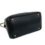 Chanel And Quilted CC Logo Caviar Leather Shoulder Bag Tote Black — view 7