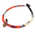Hermes Petit Ash Bride de Soie Choker Necklace Bracelet Silk Orange