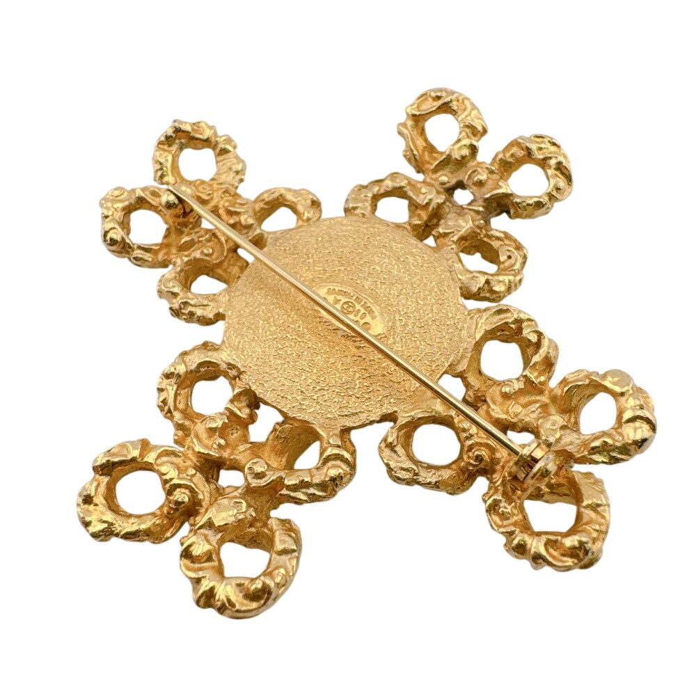 Chanel Cross Motif Pearl Vintage Brooch — view 3