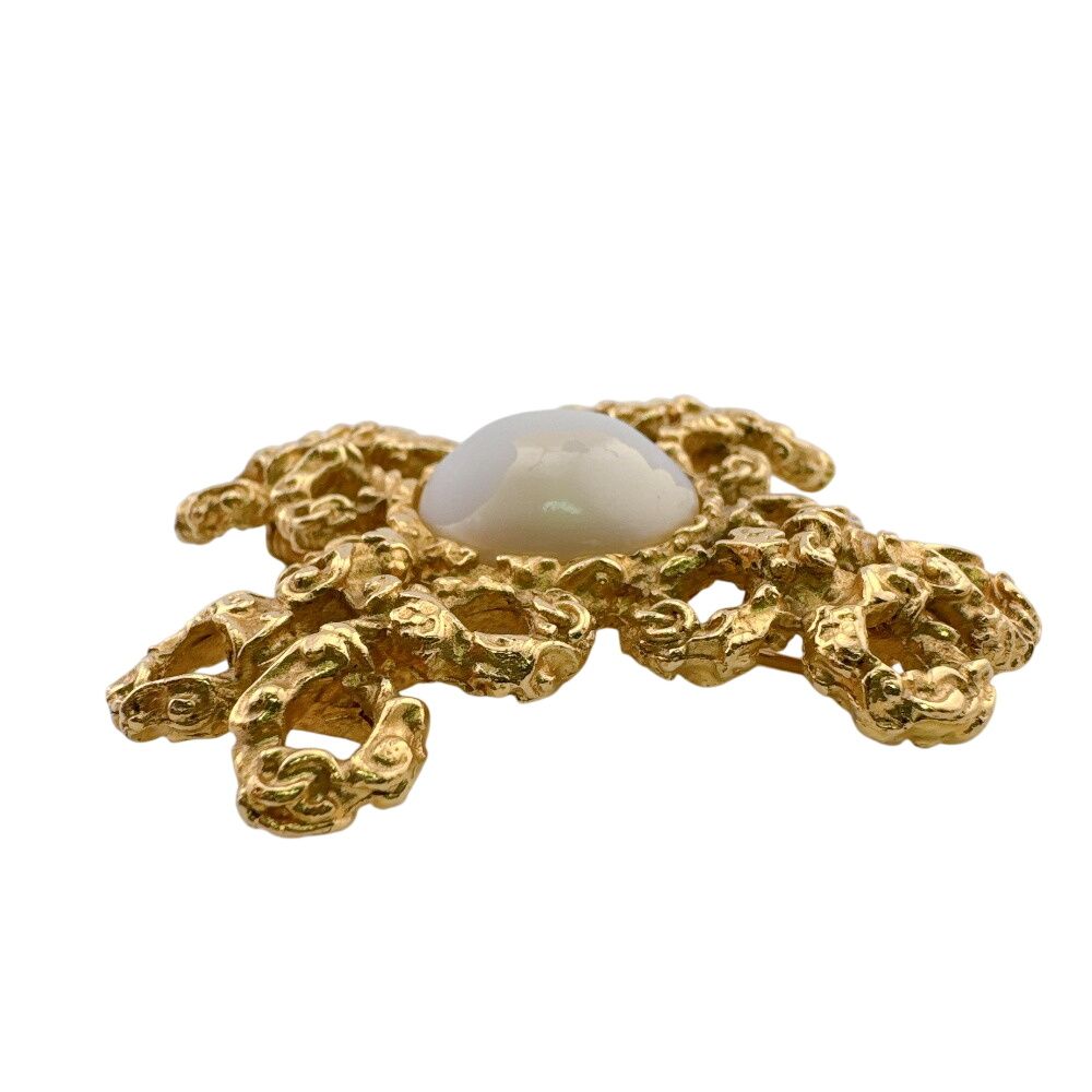 Chanel Cross Motif Pearl Vintage Brooch — view 2