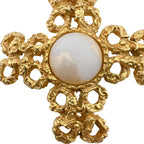 Chanel Cross Motif Pearl Vintage Brooch — view 7