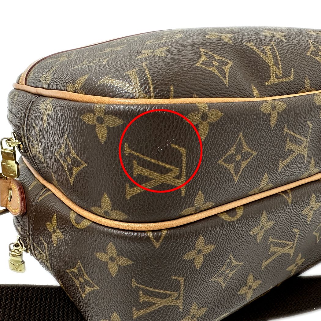 Louis Vuitton Monogram Shoulder Bag Reporter PM Brown — view 9