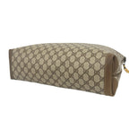 Gucci Vintage GG Pattern Logo Leather Tote Brown — view 8