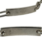 Gucci Vintage ID Plate Chain Bracelet Logo 925 Sterling Silver Bangle — view 3